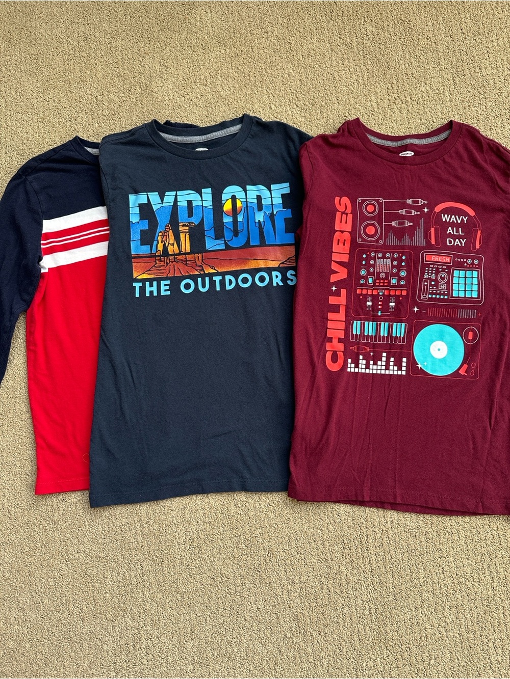Old Navy Long-Sleeve Tees (three)